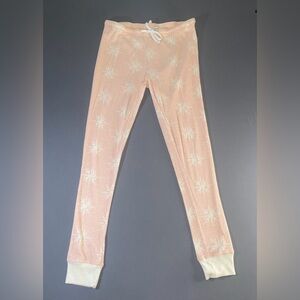 Splendid Light Pink Snowflake Leggings